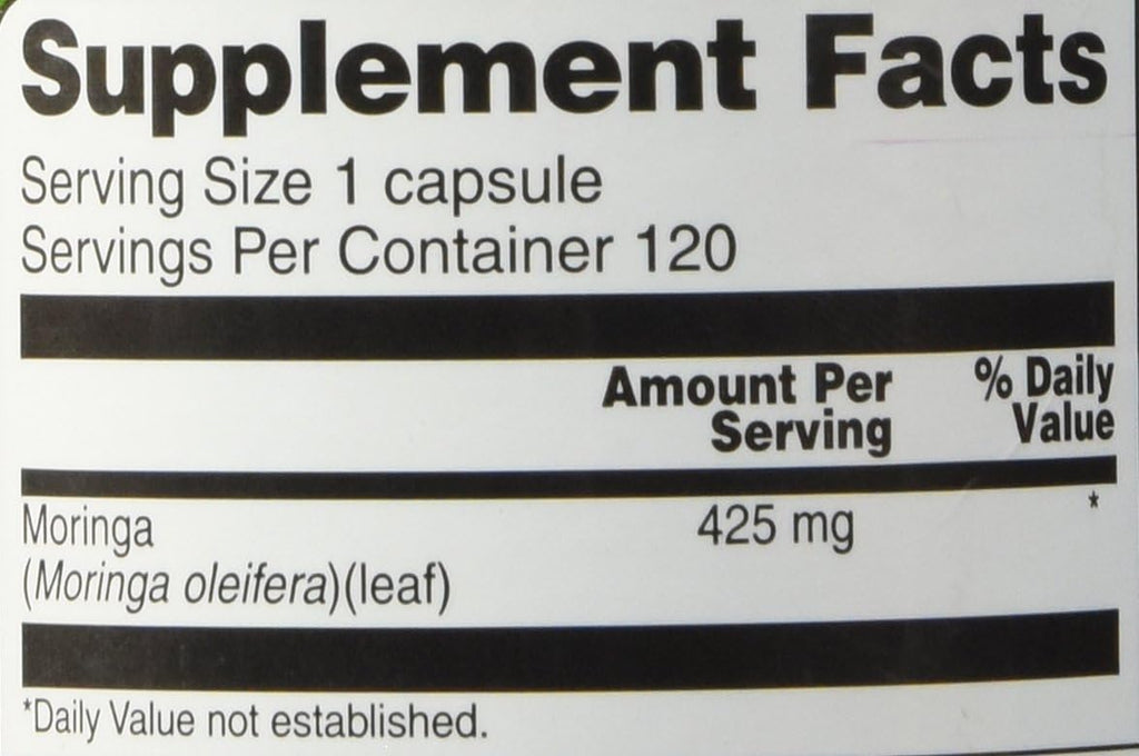 Vitacost Moringa Oleifera - 425 mg - 120 Cápsulas