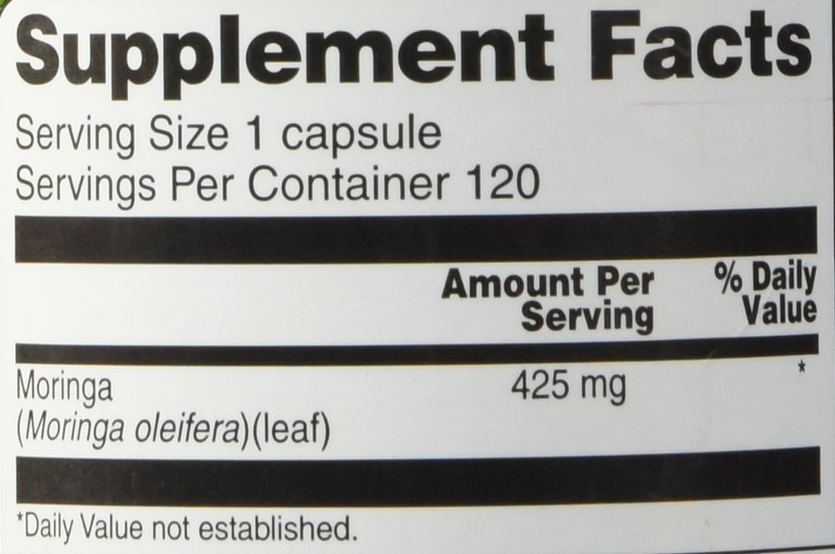 Vitacost Moringa Oleifera - 425 mg - 120 Cápsulas