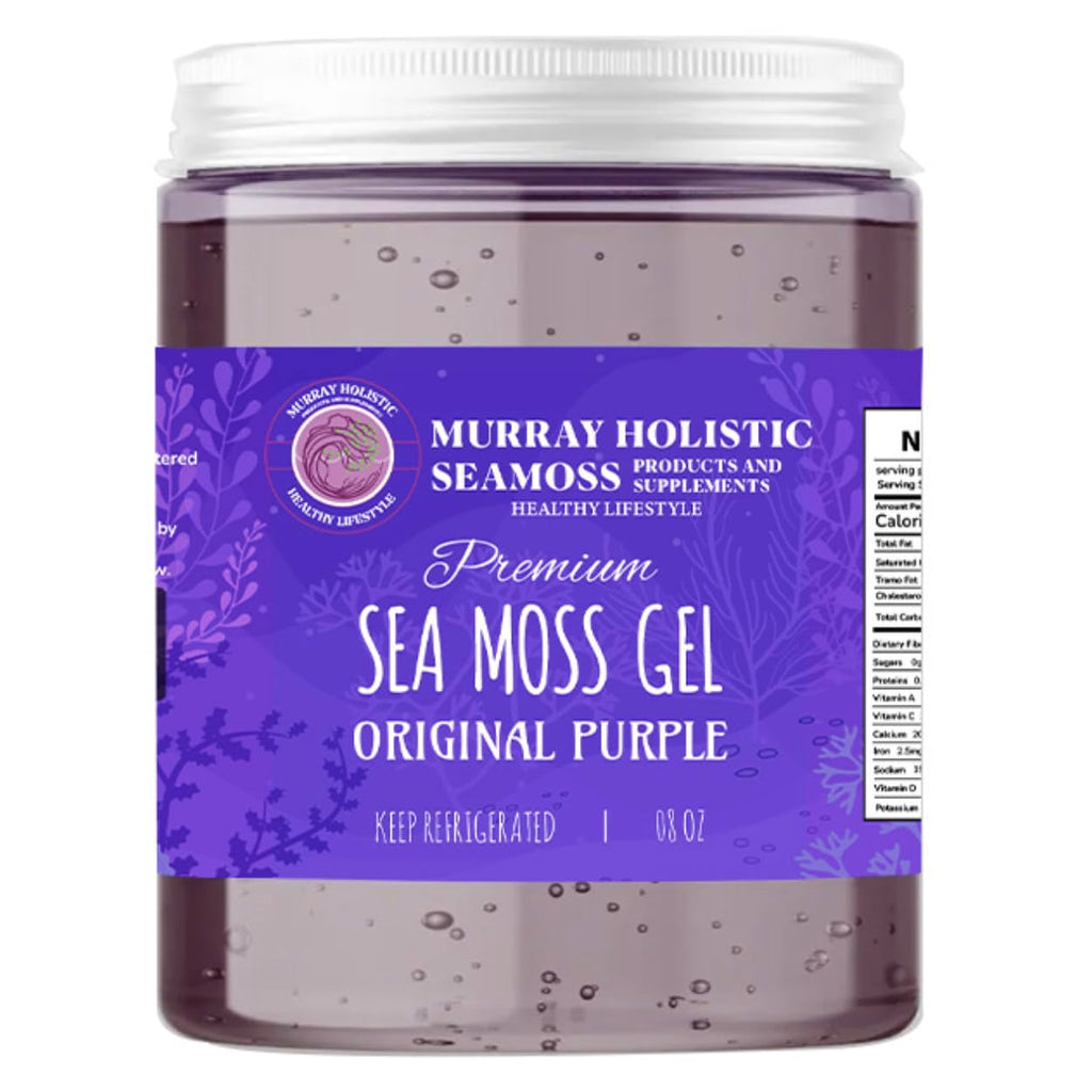 Sea Moss Gel Orgánico Crudo Púrpura Chondrus Crispus (Musgo Irlandés) - 8 oz