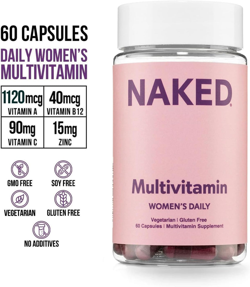 NAKED Nutrition Women's Multi - Multivitamínico Diario para Mujeres - 60 Cápsulas