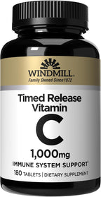 Windmill Natural Vitamins Vitamina C 1000mg Liberación Prolongada con Escaramujo y Bioflavonoides