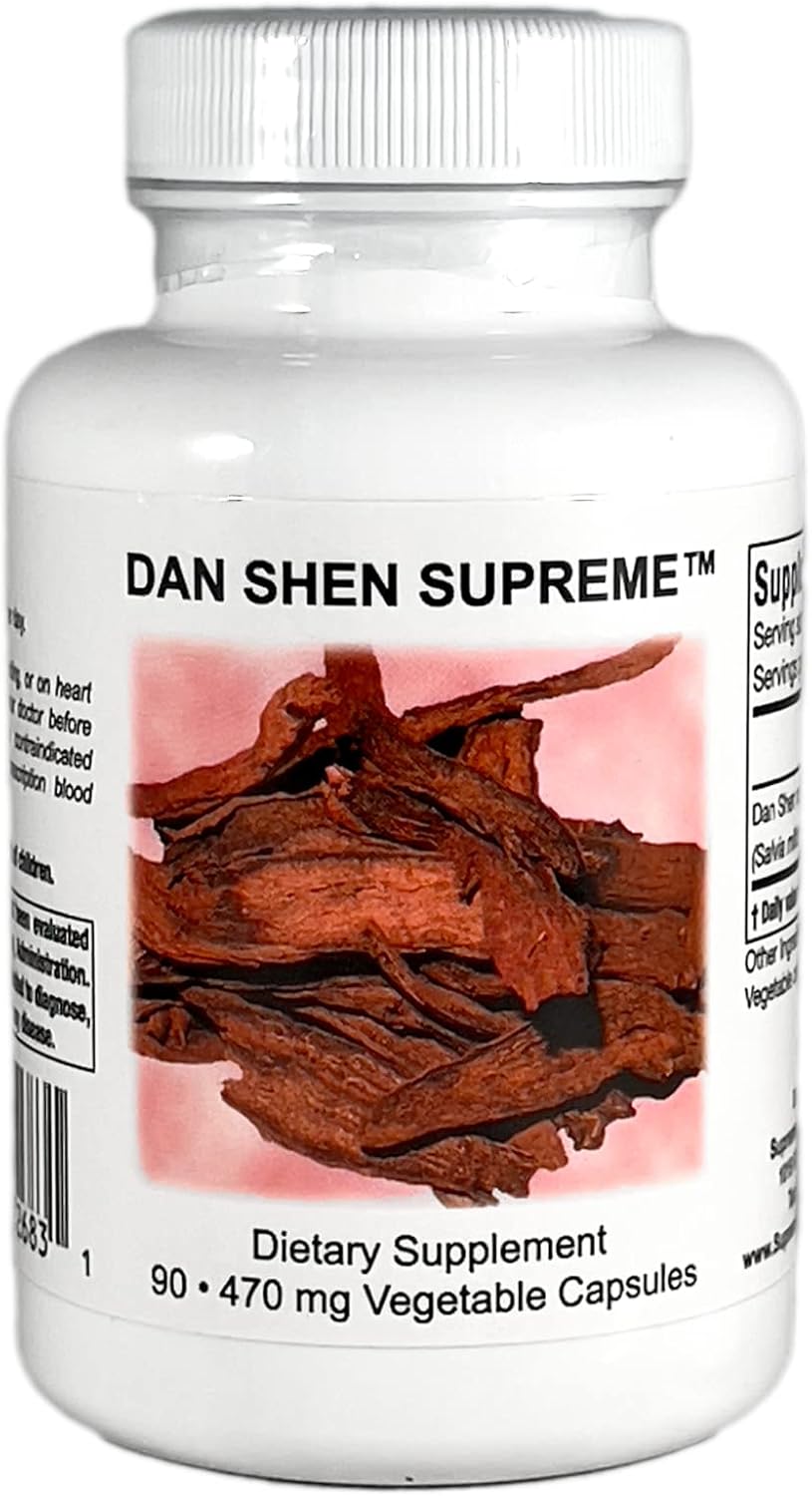 Supreme Nutrition Dan Shen Supreme, 90 Cápsulas Vegetales de Salvia Roja Pura