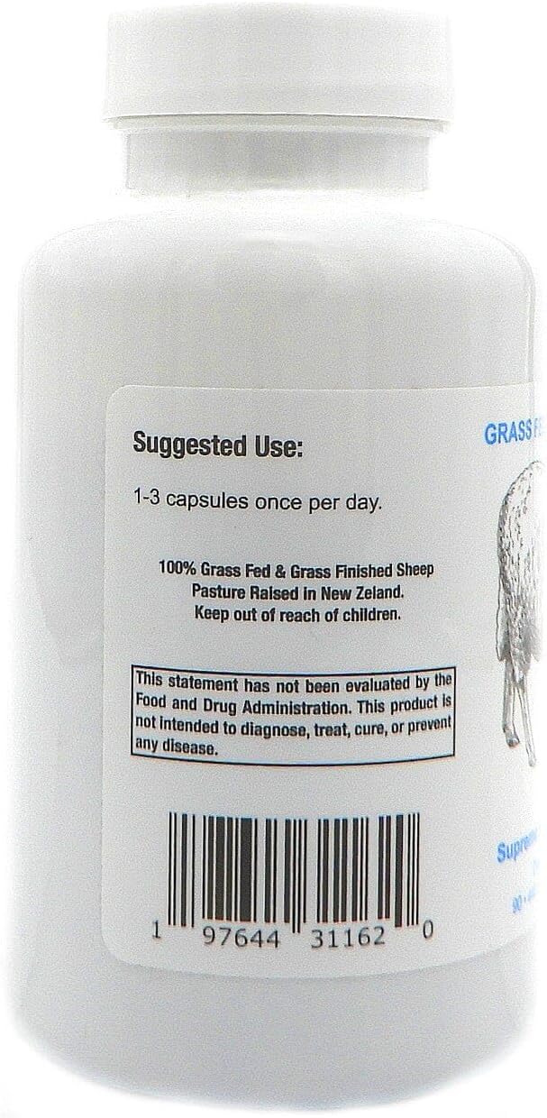 Supreme Nutrition Sheep Testicle - Testículo Ovino 100% Grass Fed, 90 Cápsulas