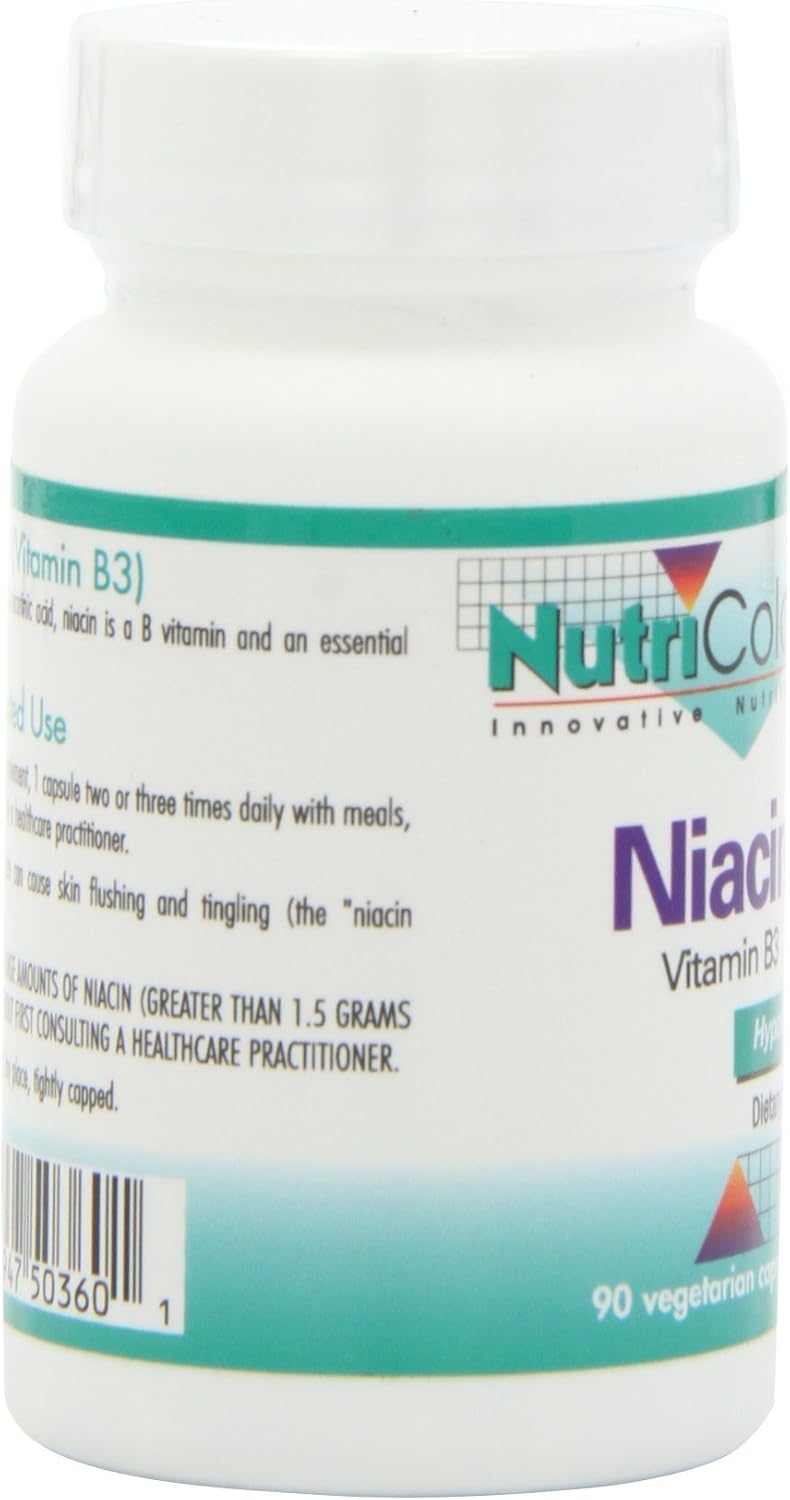 Niacina (Vitamina B3) - Ácido Nicotínico - Complemento Alimenticio 90 Cápsulas