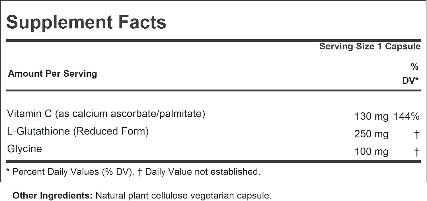 ANDREW LESSMAN Glutatión 250 mg - 240 Cápsulas - Potente Antioxidante