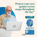 Neuriva Brain + Eye - Suplemento para Memoria, Concentración y Salud Visual - 90 Cápsulas (3 Envases de 30)