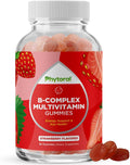 Complejo B en Gominolas para Adultos y Niños - Vitaminas B1, B2, B3, B6, B12 y Folato con Vitamina C - 60 Gominolas