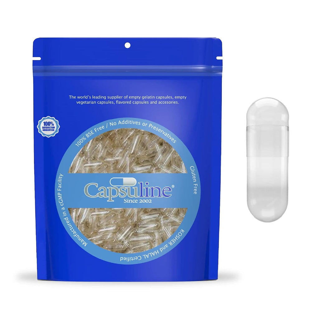 Cápsulas de Gelatina Vacías Tamaño 00 - 1000 uds - Capsuline