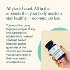 Ora Organic Modern Multi Multivitamínico Vegetal para Mujeres y Hombres, Protección Luz Azul – Apoyo para Cerebro, Ojos, Energía, Inmunidad, Piel, Cabello, Corazón y Huesos, 60 Cápsulas Veganas