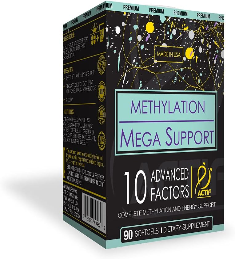 ACTIF Suplemento de Metilación con 10 Factores y Folato Orgánico - 90 Comprimidos