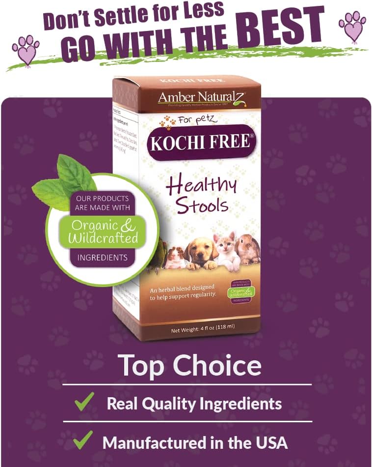 Amber NaturalZ Kochi Free Suplemento Herbario para Mascotas – 118 ml (4 oz)