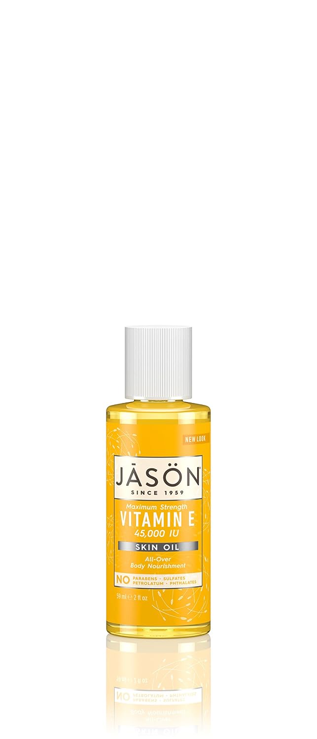 JASON Vitamin E 45,000 IU Skin Oil, Maximum Strength, 2 Ounce Bottle