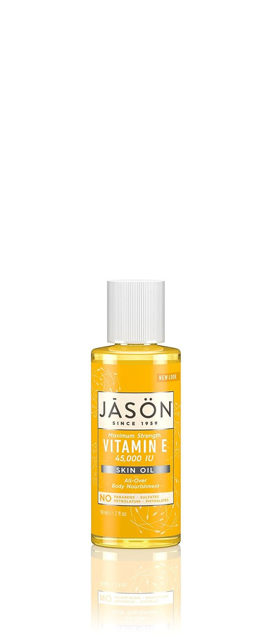 JASON Aceite para la piel de vitamina E 45,000 UI, máxima potencia, botella de 2 onzas