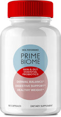 Prime Biome Cápsulas para la Salud Intestinal y la Piel, Fórmula Avanzada Máxima Potencia, Complemento Natural (60 Cápsulas)