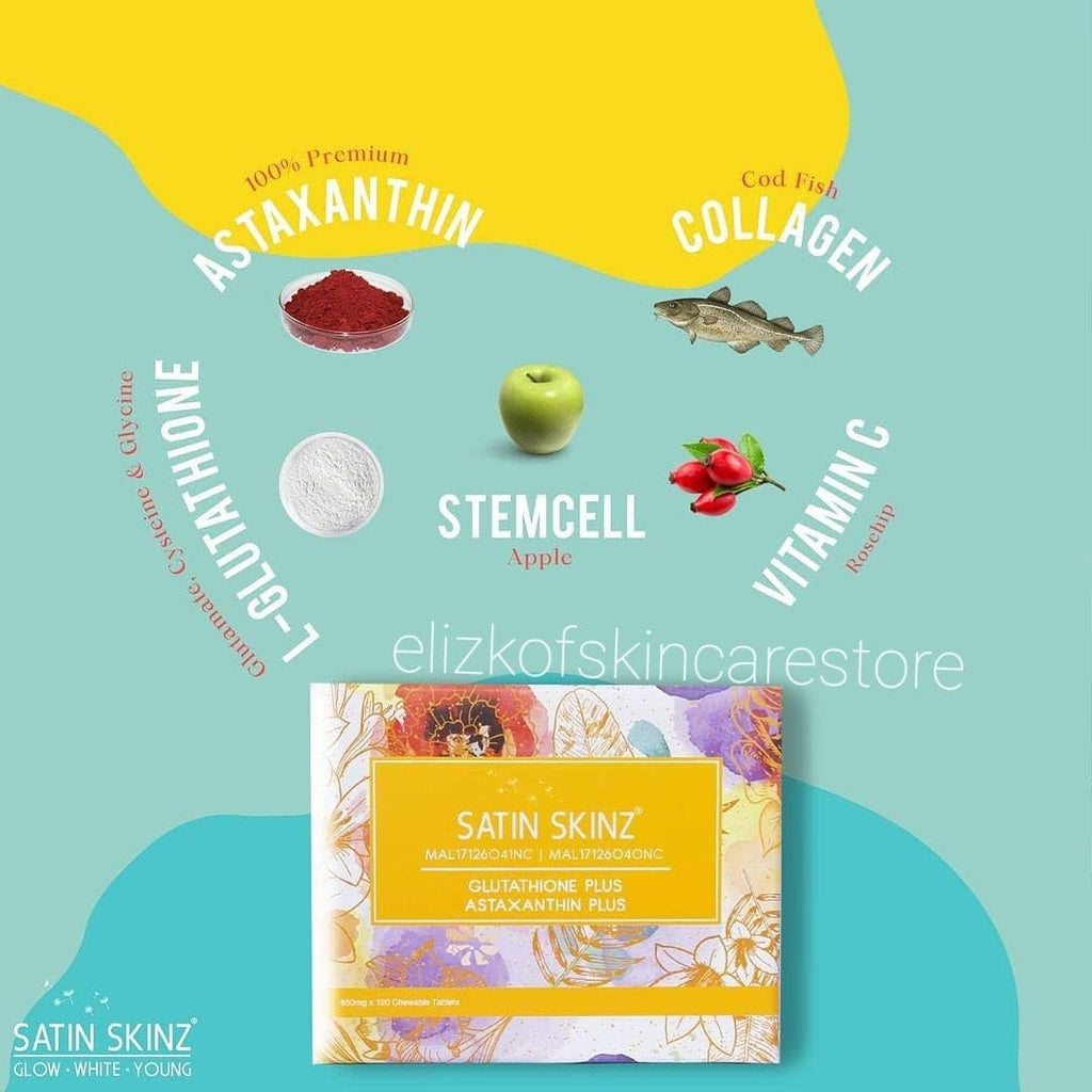 Satin Skinz Glutathione Plus and Astaxanthin Plus