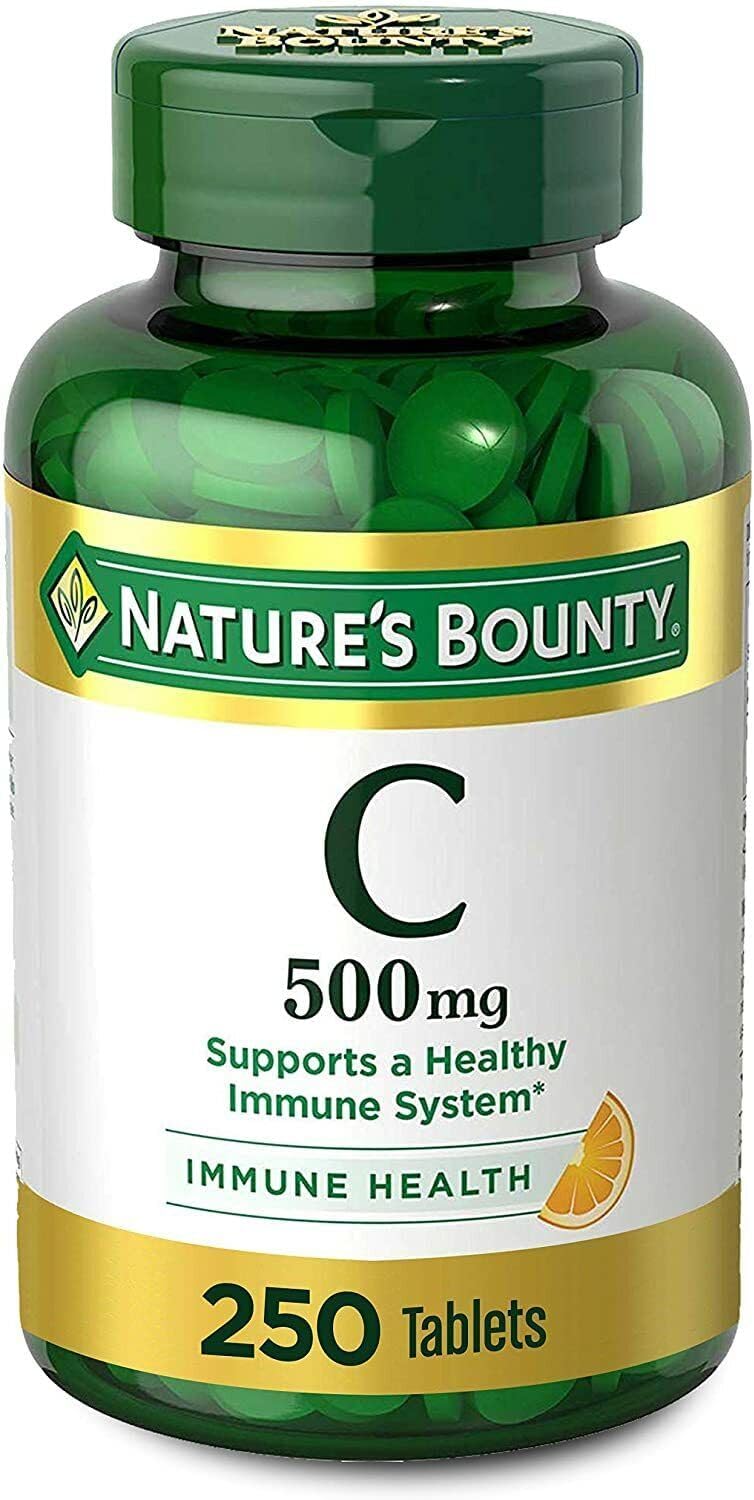 Nature's Bounty Vitamina C Pura 500 mg – 250 Comprimidos (Pack de 3)