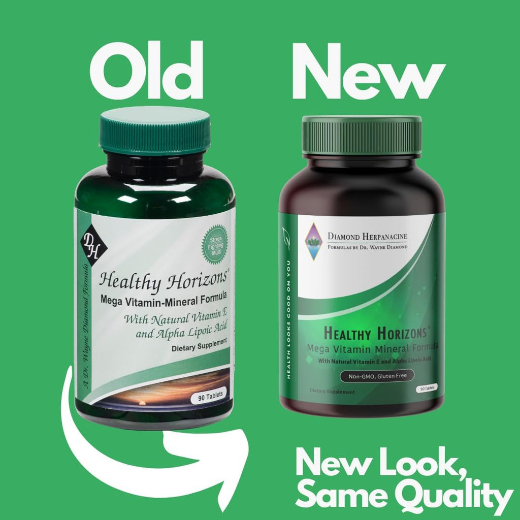 Diamond Healthy Horizons Multivitamínico - Multivitamínico Natural para el Estrés con Nutrientes Esenciales - 90 Comprimidos