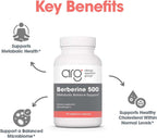 ARG Berberine 500 - 500 mg Berberina HCl - Apoyo Metabólico - 90 Cápsulas