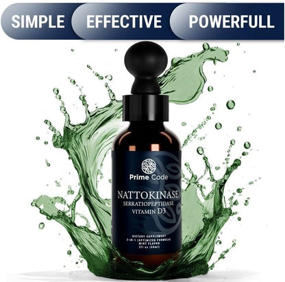Vitamina D3 + Nattokinasa y Serratiopeptidasa | Gotas de Absorción Rápida | Prime Code – Image 3