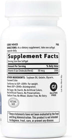 GNC Vitamina D3 50mcg - 180 Cápsulas Blandas