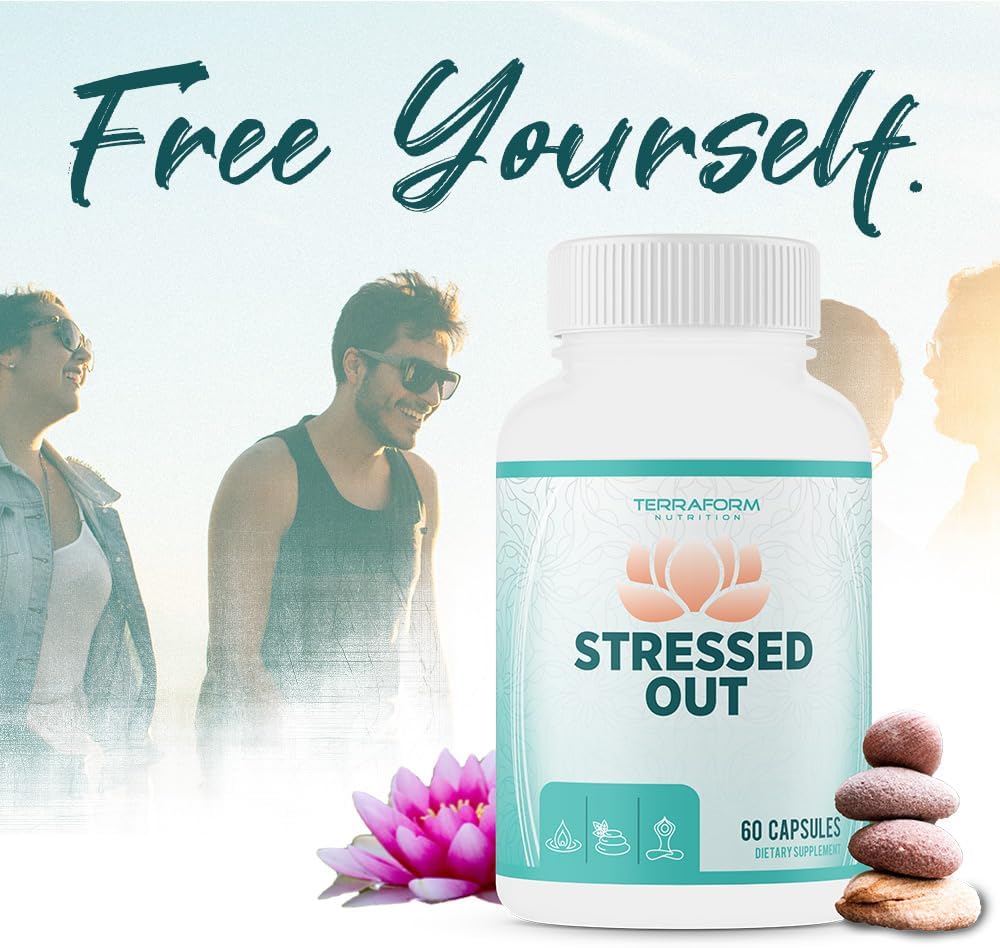 TerraForm Nutrition Stressed Out – Complemento para el enfoque mental y la relajación – 60 cápsulas