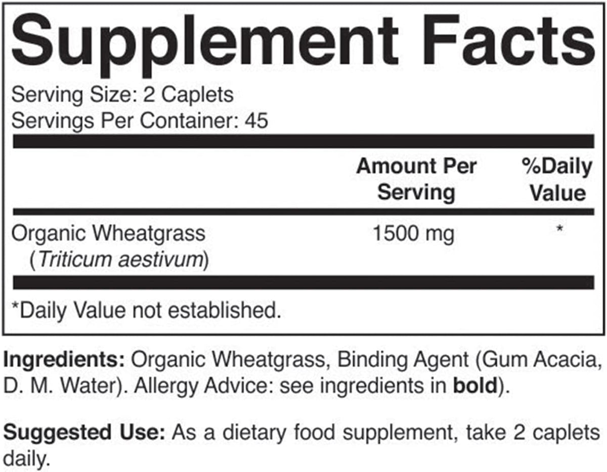 Hierba de Trigo Ecológica 1500mg, 45 – Pureza: Verificar que no contenga aditivos ni alérgenos, especialmente si – Image 3