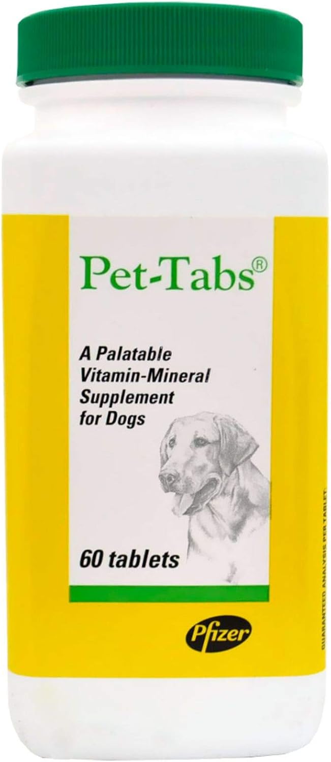 Pet Tabs Fórmula Original - Complemento Multivitamínico para Perros, 60 Comprimidos Masticables