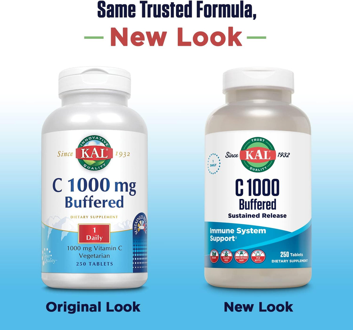 KAL C 1000 Vitamina C 1000 mg – Liberación Sostenida, Tamponada – 250 Comprimidos – Image 2