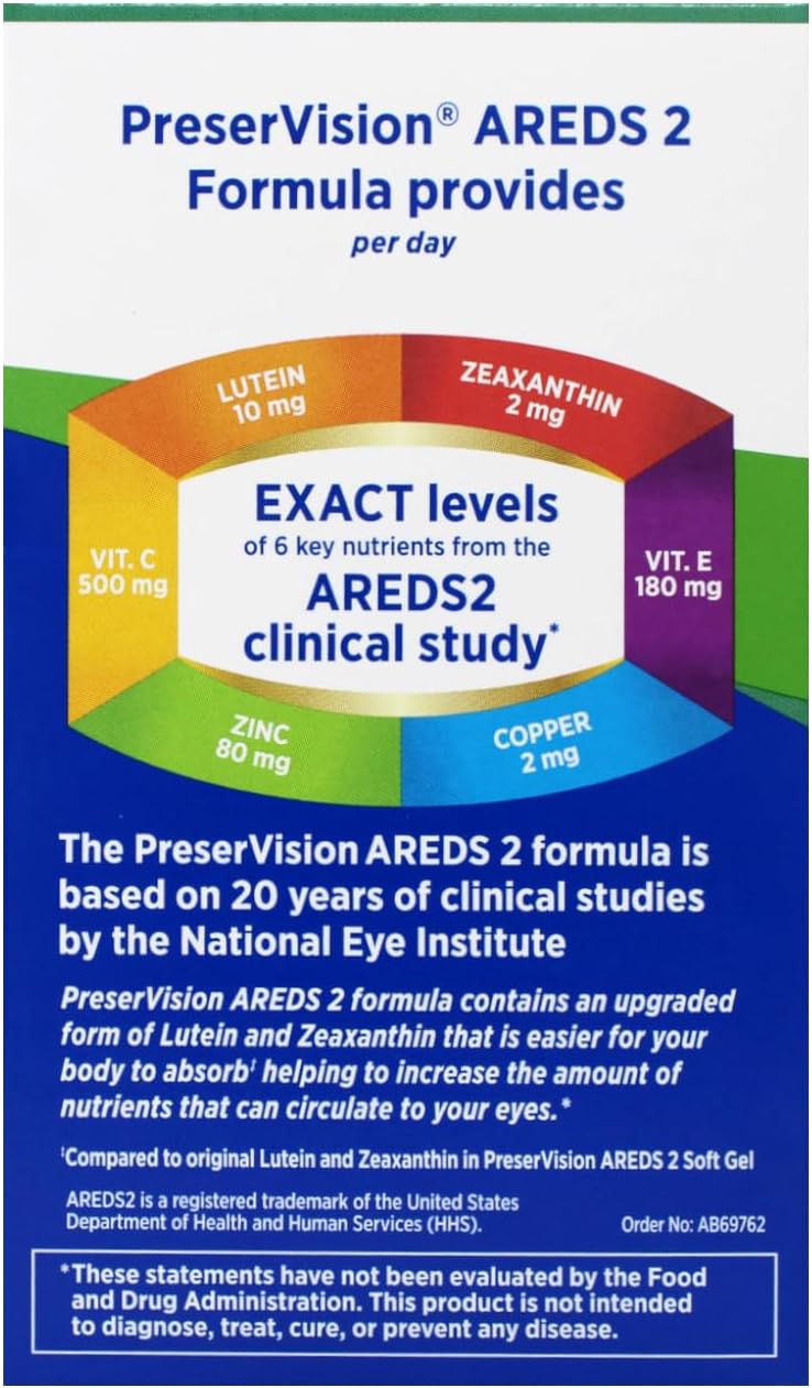 PreserVision AREDS 2 Complemento Ocular con Luteína y Zeaxantina - 120 Cápsulas Blandas (Pack de 3)