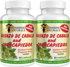 Sunshine Naturals Chanca Piedra con Guisazo de Caballo - 1000 mg - 180 Cápsulas (Pack de 2)