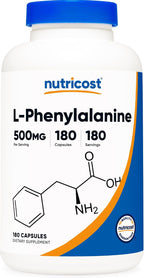 Nutricost L-Fenilalanina 500mg, 180 Cápsulas