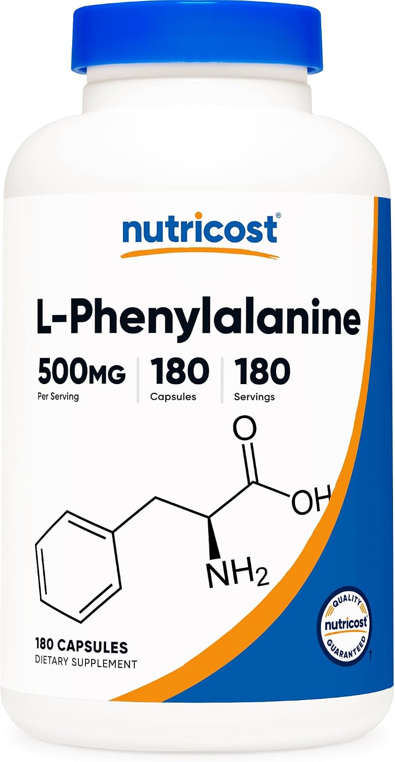Nutricost L-Fenilalanina 500mg, 180 Cápsulas
