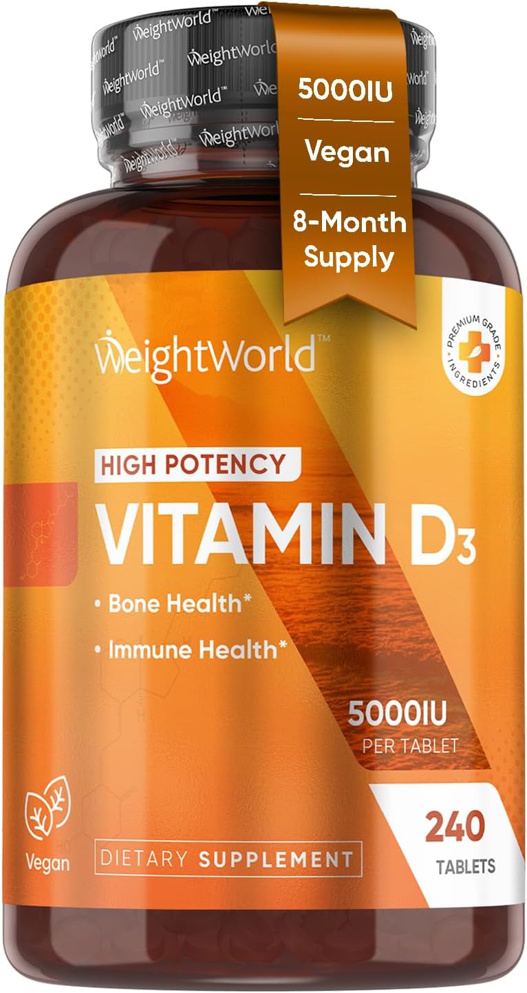 WeightWorld Vitamina D3 Vegana 5000 UI - 240 Comprimidos