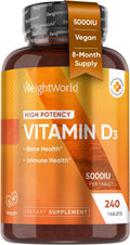 WeightWorld Vitamina D3 Vegana 5000 UI - 240 Comprimidos