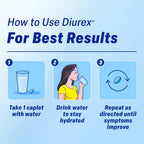 Diurex Max Water Caplets Caffeine Free - 24 Comprimidos (Pack de 3)