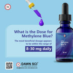 Methylene Blue 1% 30 mL Glass Dropper Bottle - USP-Grade Methylthioninium Chloride Liquid