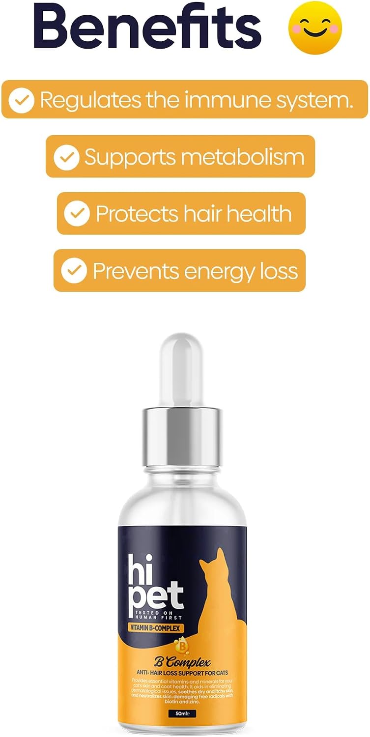 Complejo B para Gatos, Apoya el Metabolismo y Aumenta los Niveles de Energía, 1.7 fl oz (Paquete de 6)