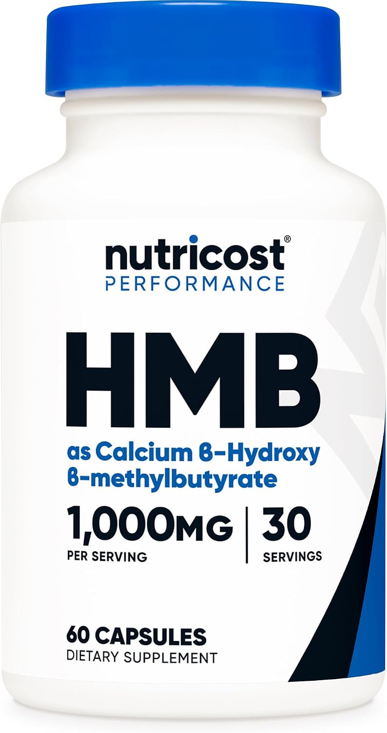 Nutricost HMB (Beta-Hidroxi Beta-Metilbutirato) 1000 mg - 240 Cápsulas