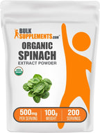 BulkSupplements.com Organic Spinach Extract Powder - 100g (3.5 oz)