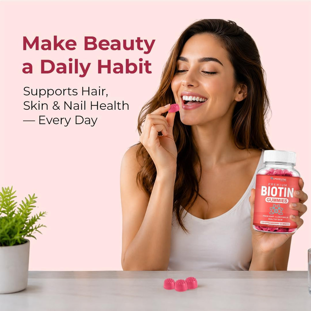 LifeCentric Health Biotina 10000mcg Gominolas Veganas para Adultos