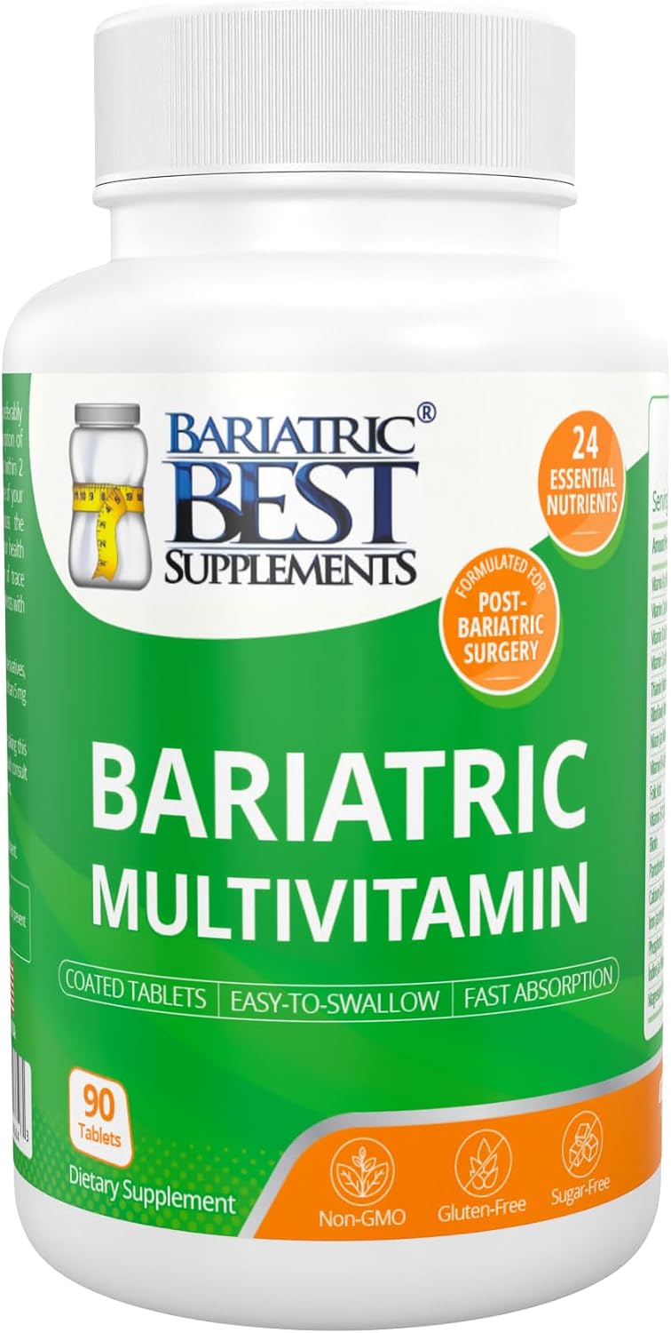 Multivitamínico Bariátrico con Hierro - 24 Nutrientes Esenciales para Después de Cirugía Bariátrica - 90 Comprimidos