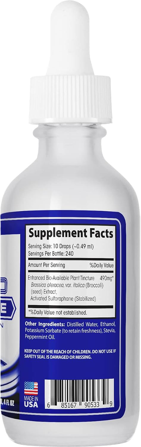 ABCOCID Sulforafano Activado y Estabilizado - 490 mg, 118 ml (4 oz), 240 porciones, Líquido