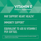 Vitamina E (400 UI) 180 mg, 500 Cápsulas Blandas - Members Mark