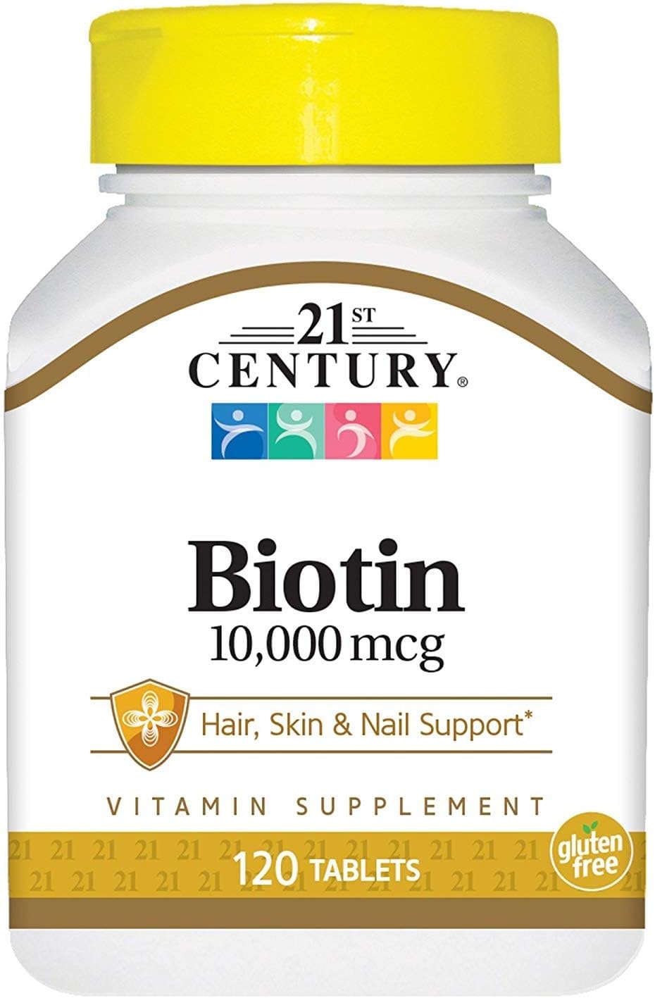 21st Century Biotina 10000 mcg, 120 Comprimidos (Pack de 3)