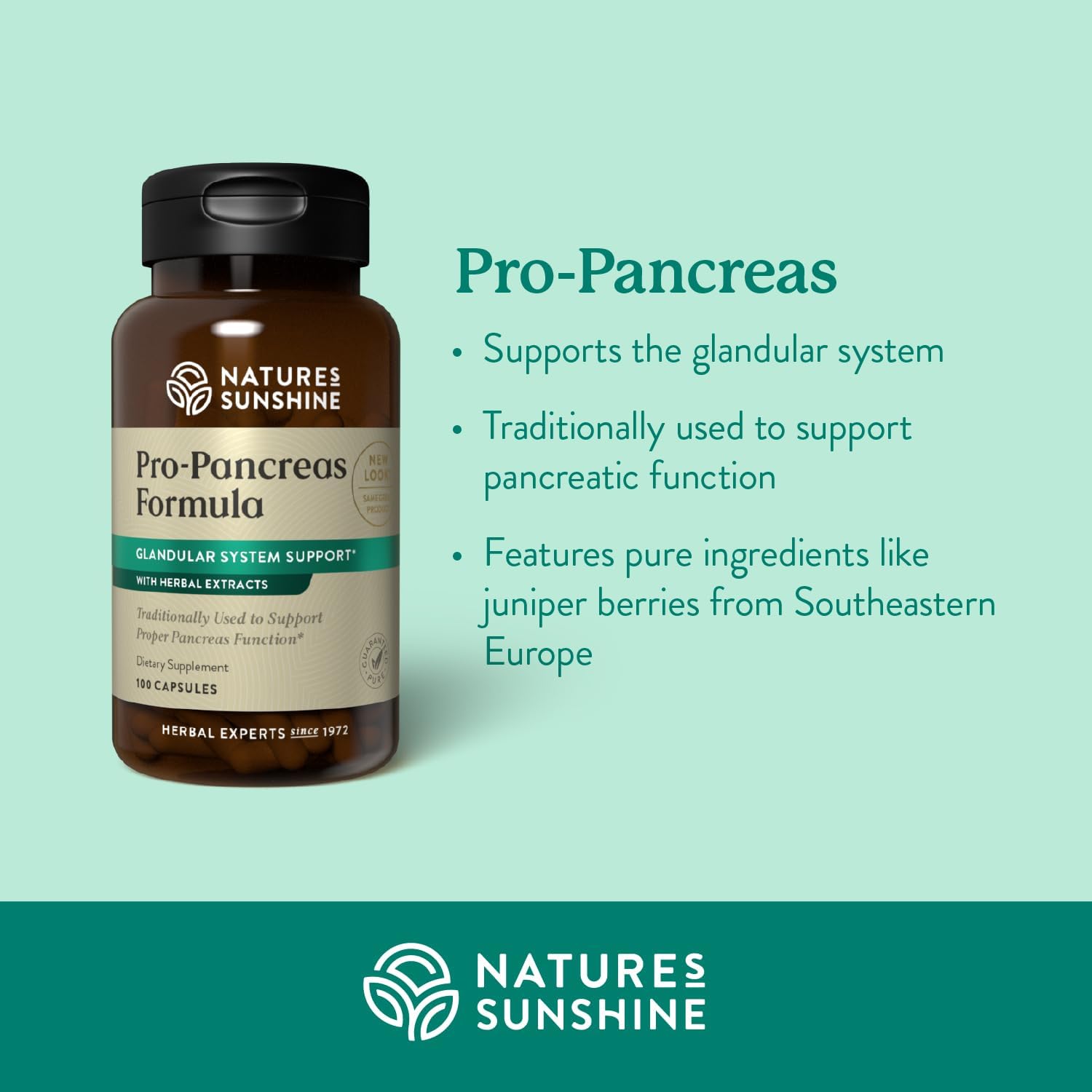 Nature's Sunshine Pro-Pancreas, 100 Cápsulas - Fórmula Herbal para la Digestión