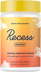 Recess Mood Powder - Calming Magnesium L-Threonate con Pasiflora, L-Teanina y Electrolitos - Sabor Limón Cítrico (28 porciones)