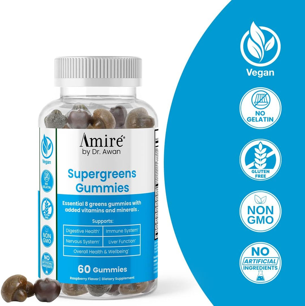 Amire by Dr. Awan Super Greens Gummies - 120 Gomitas (60 Días)