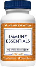 The Vitamin Shoppe Immune Essentials - Vitamina C, Vitamina D3, Zinc y Extracto de Saúco (60 Cápsulas)