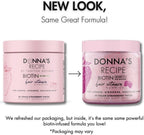 Donna's Recipe Gominolas de Biotina para Cabello, Piel y Uñas – 10.000 mcg – 60 Gominolas Veganas de Fresa