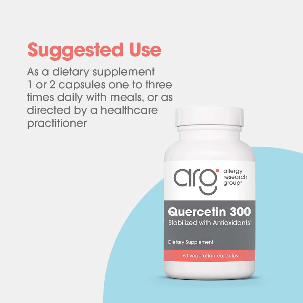 ARG Quercetin 300 with Vitamin C - 60 Vegetarian Capsules